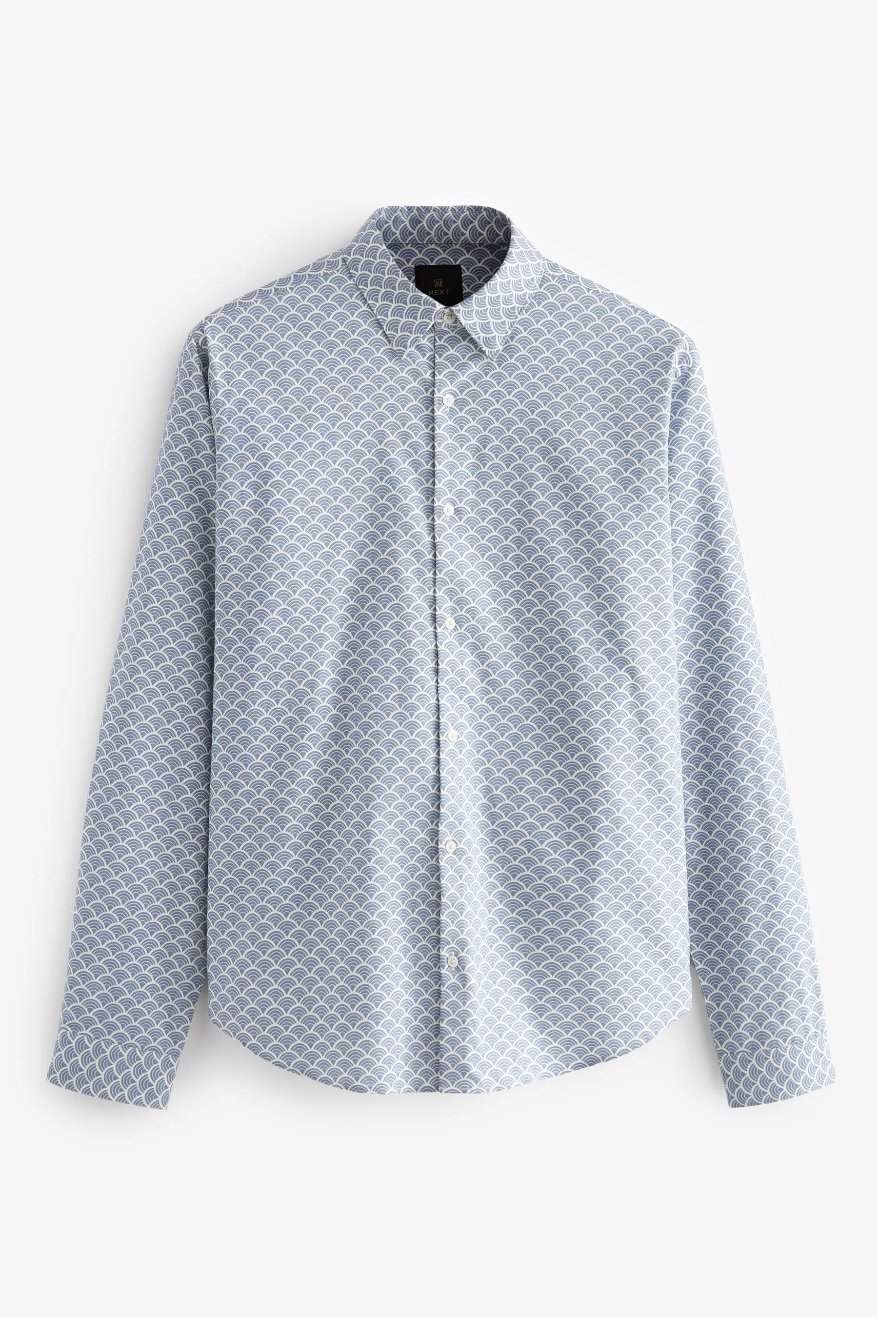 Camicia Manica lunga stampata con Oxford elasticizzata