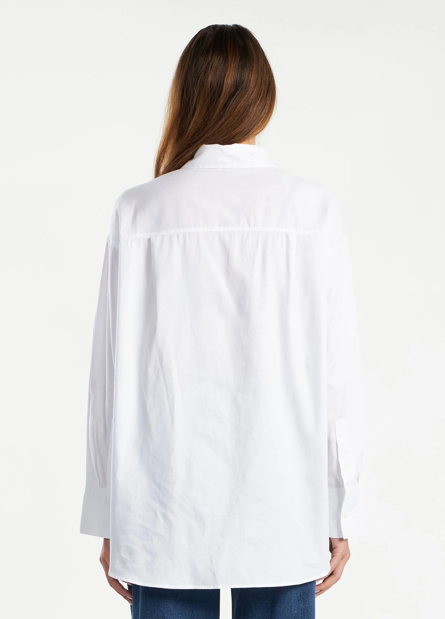 Camicia oversize in puro cotone oxford donna