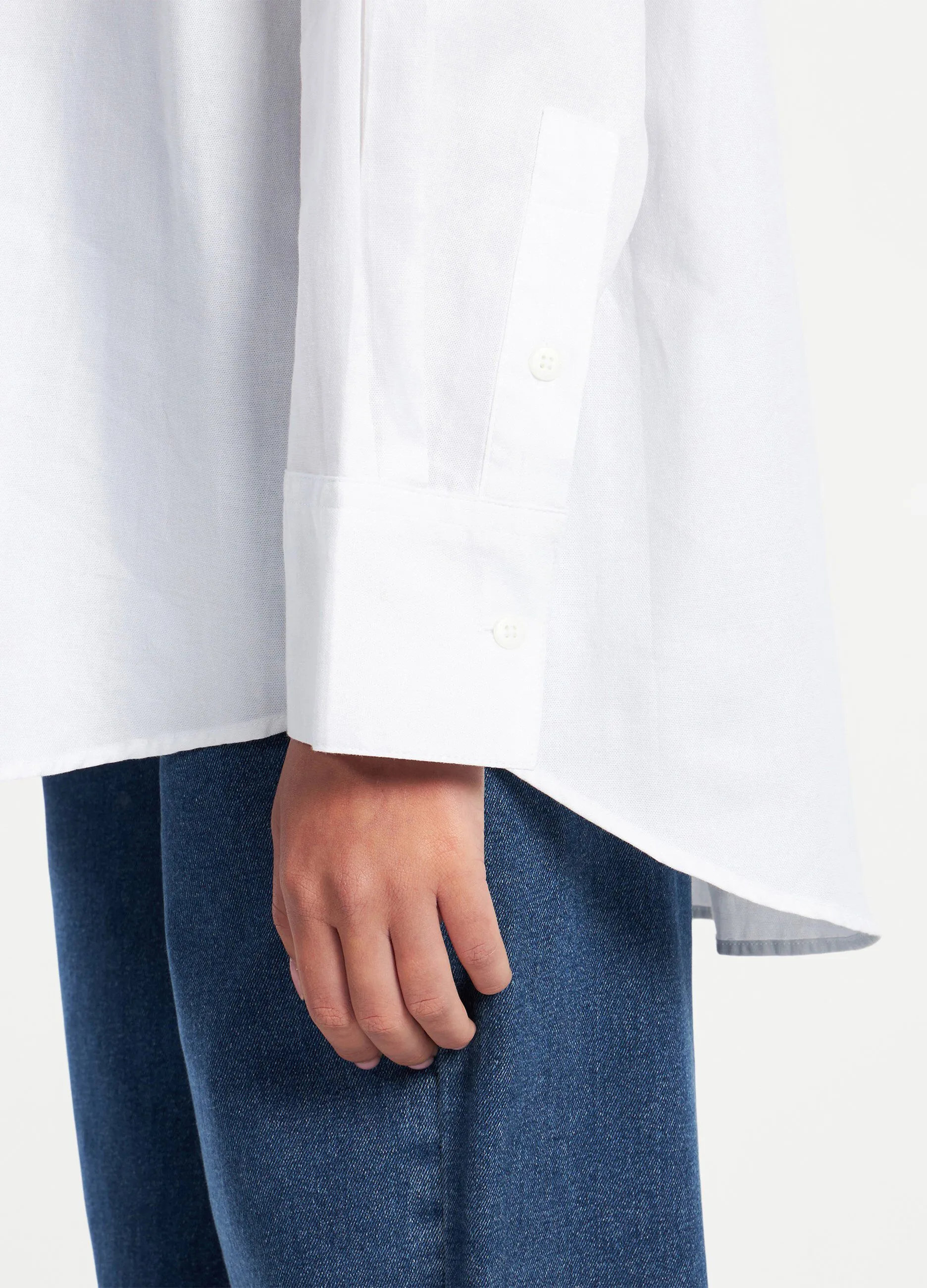 Camicia oversize in puro cotone oxford donna