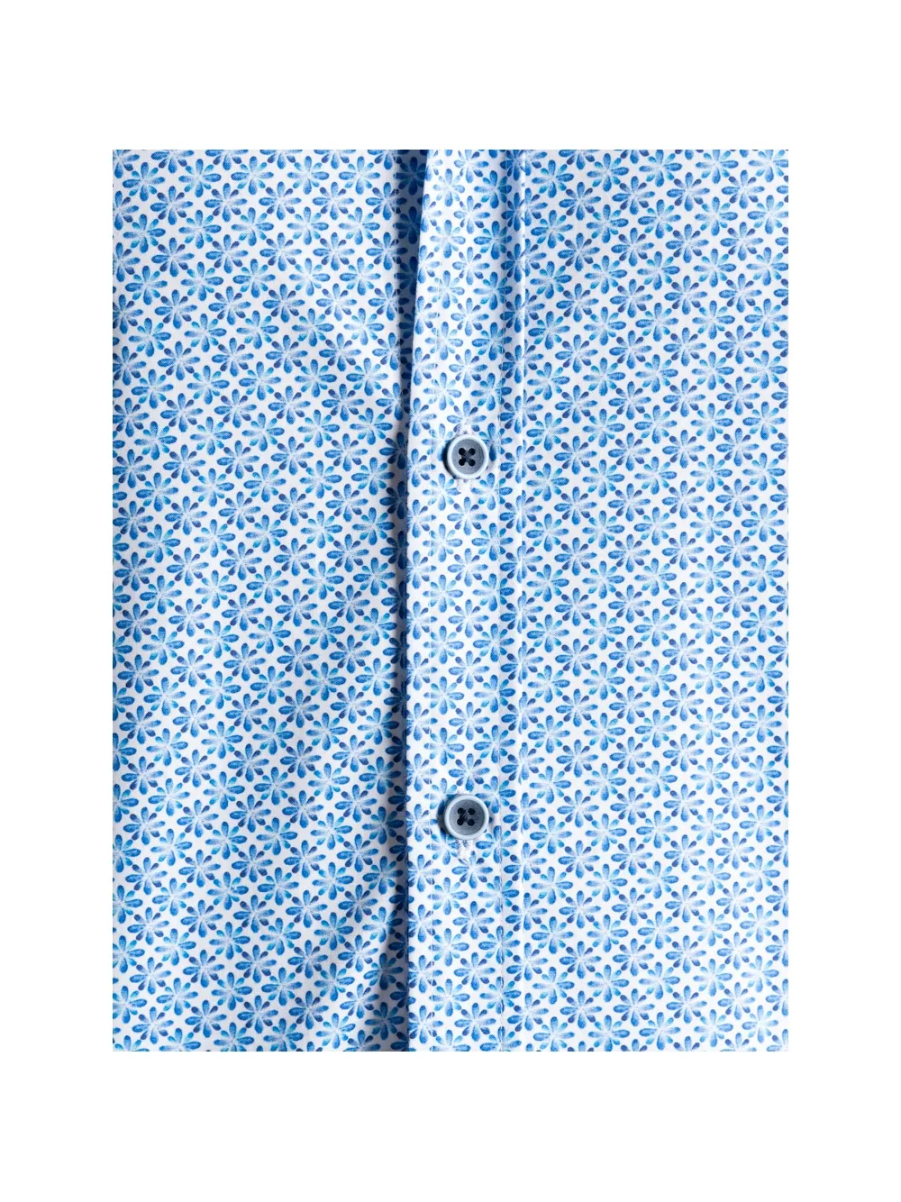 Camicia uomo a fiori mezza manica collo semi francese