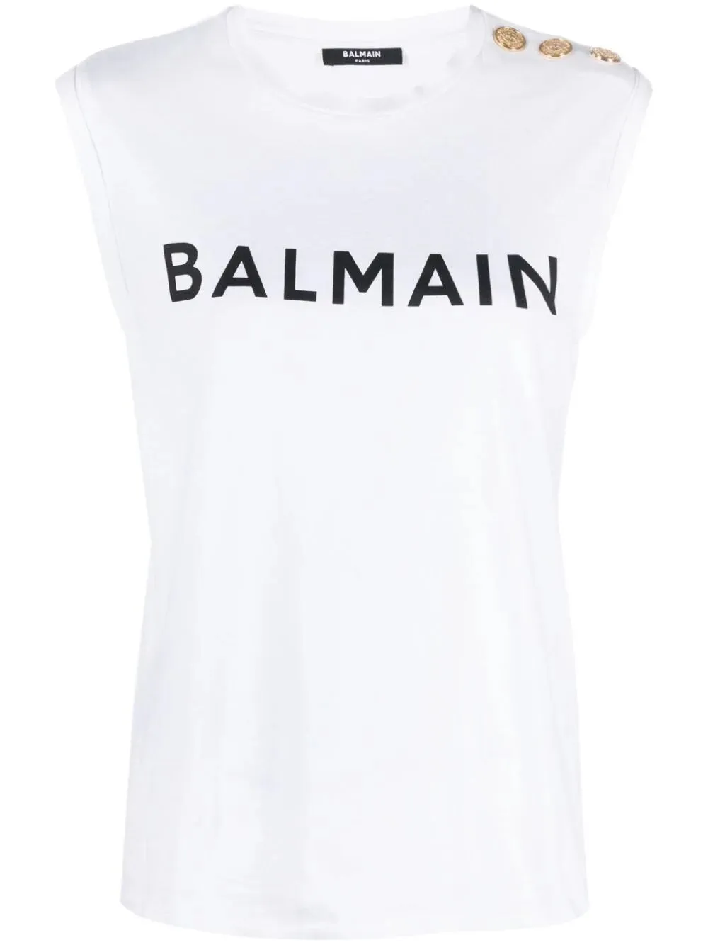 Canotta 'Balmain' con bottoni stampa