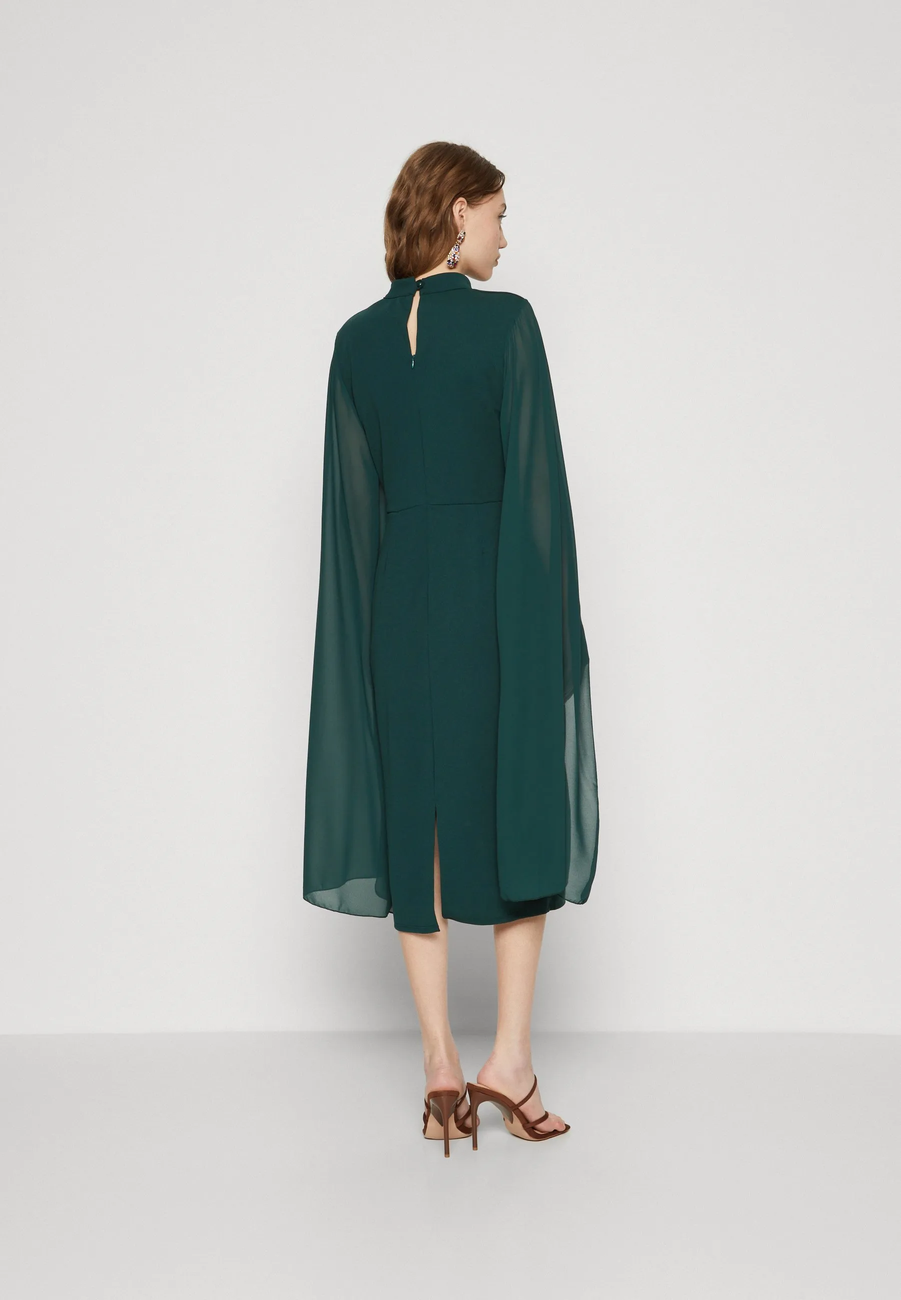 CAPE SLEEVE DRESS - Vestito di maglina