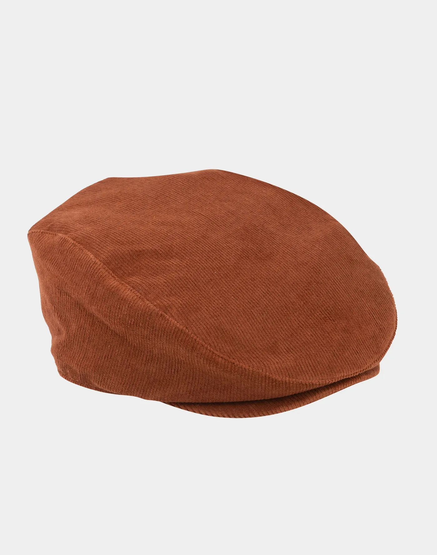 Cappello coppola in velluto millerighe arancione