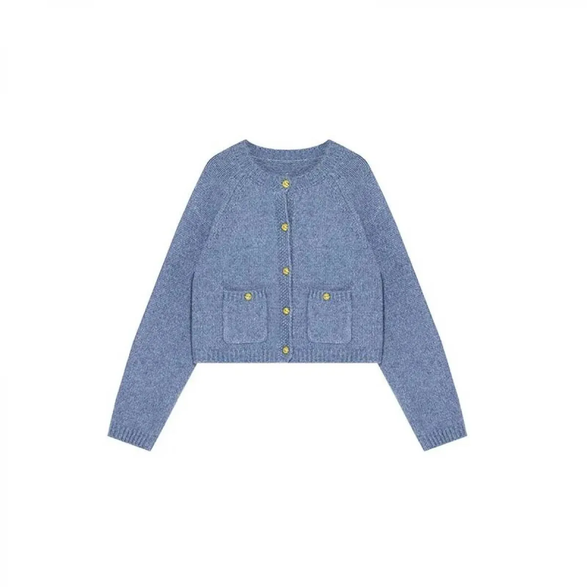 Cappotto cardigan maglione per donna 2023 Nuovo autunno inverno Mohair Islanda Blu lavorato a maglia Chic cardigan con tasca gir