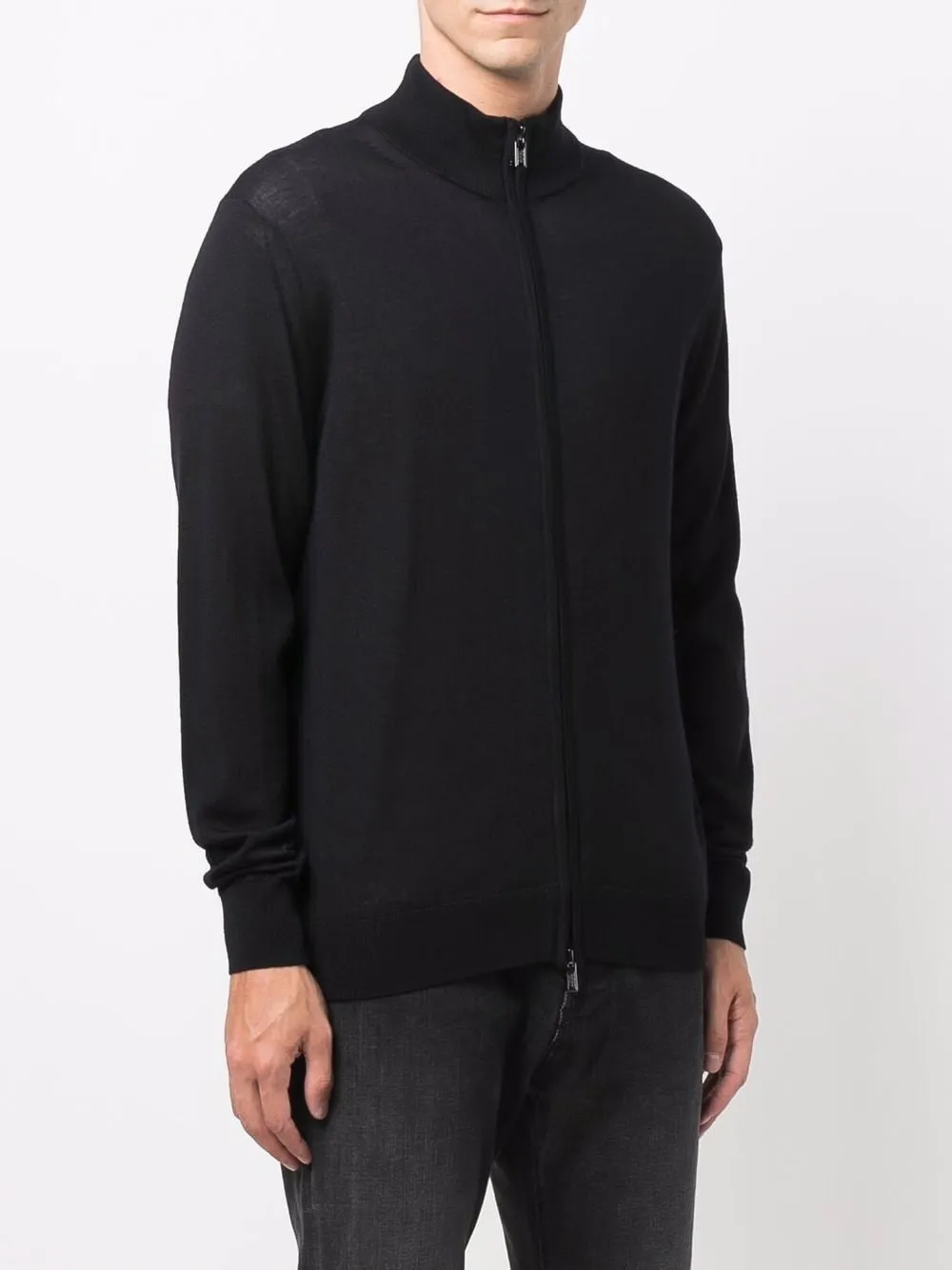 Cardigan blu in maglia sottile