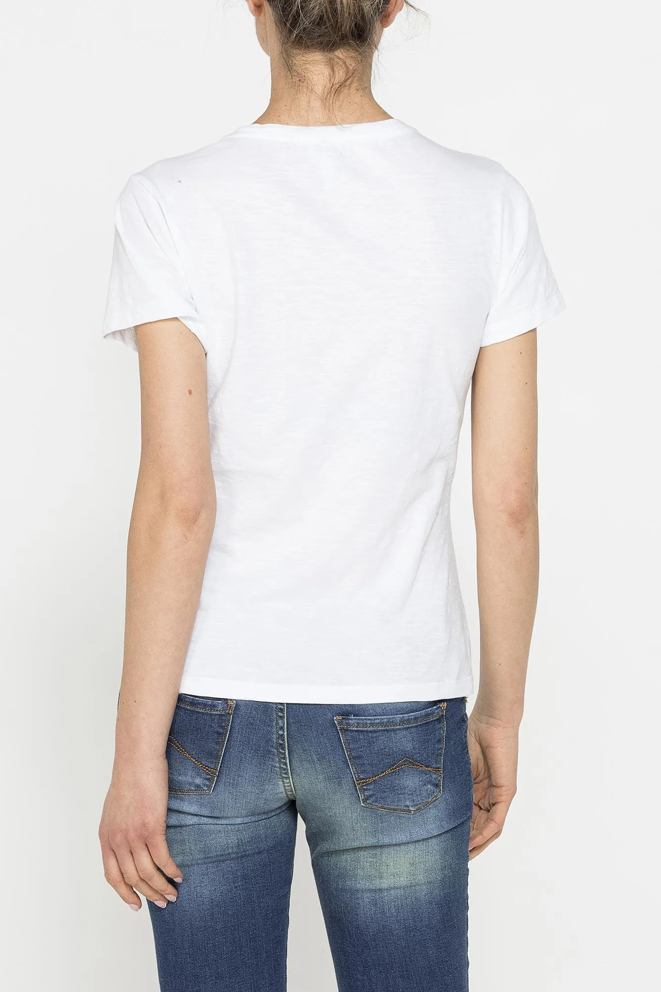 Carrera  ---------    ------------T-shirt slim fit con stampa floreale rosa - Bianco