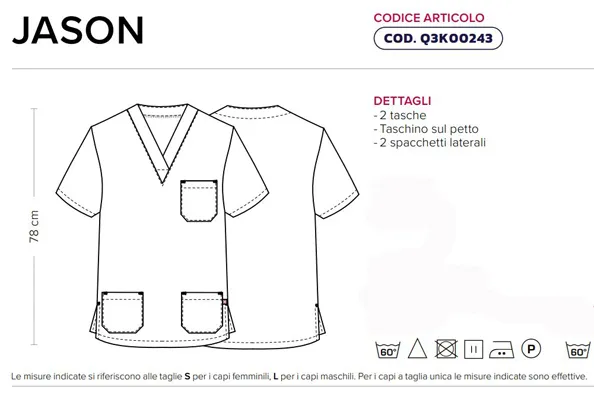 CASACCA COLLO A V JASON sanitaria bianca GIBLOR’S BY ROSSINI