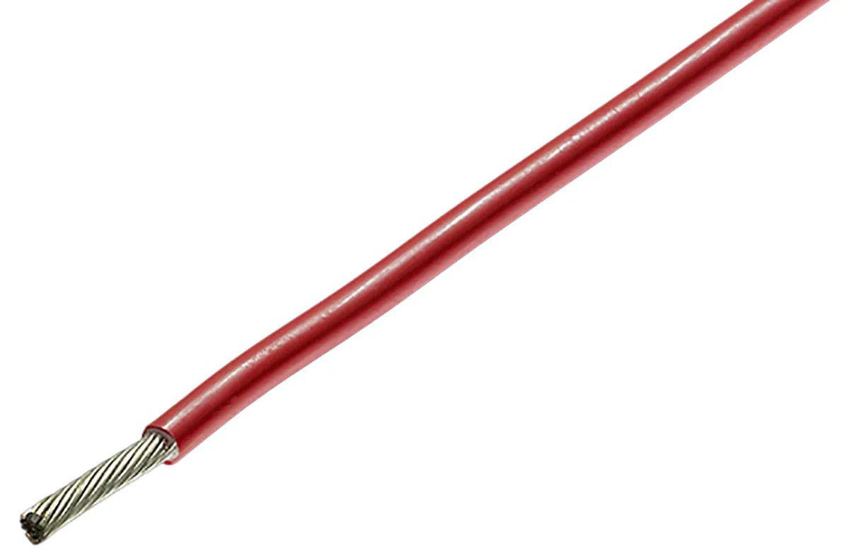 Cavo di collegamento apparecchiature TE Connectivity, 1,3 mm², 16 AWG, 600 V, 100m, Rosso