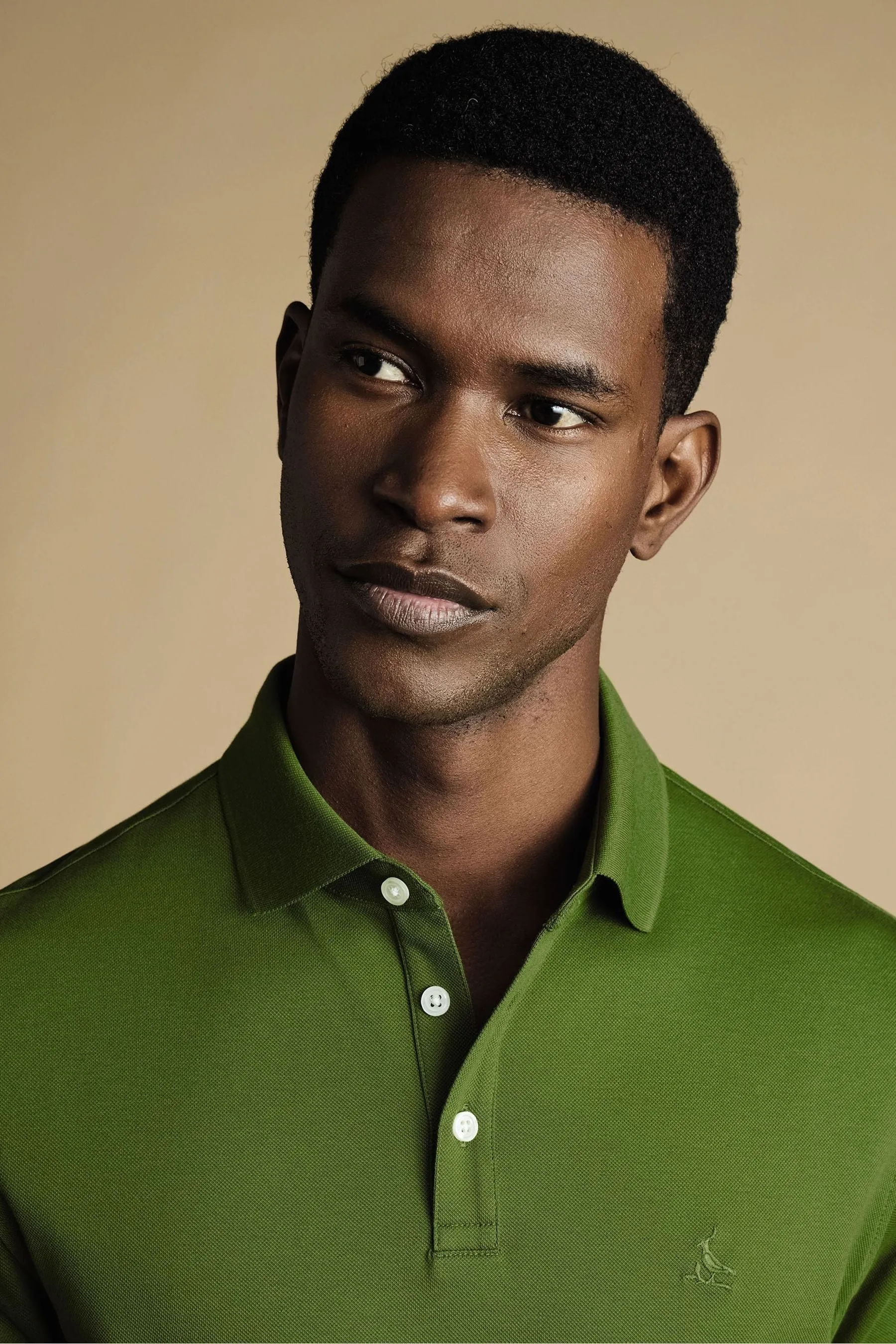 Charles Tyrwhitt - Polo a maniche corte in piqué di cotone tinta unita