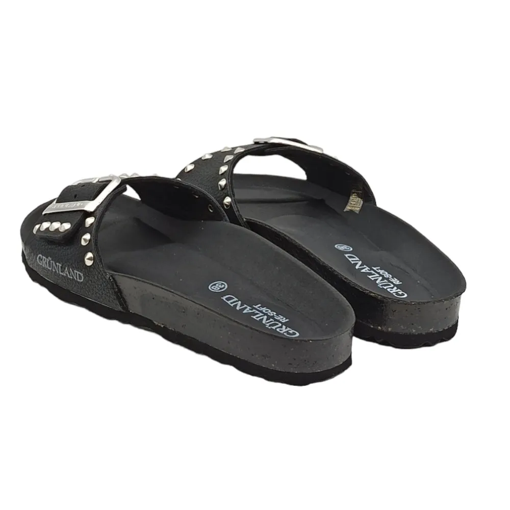 Ciabatta Donna Grunland SARA CB2601-70 BORCHIE Nero