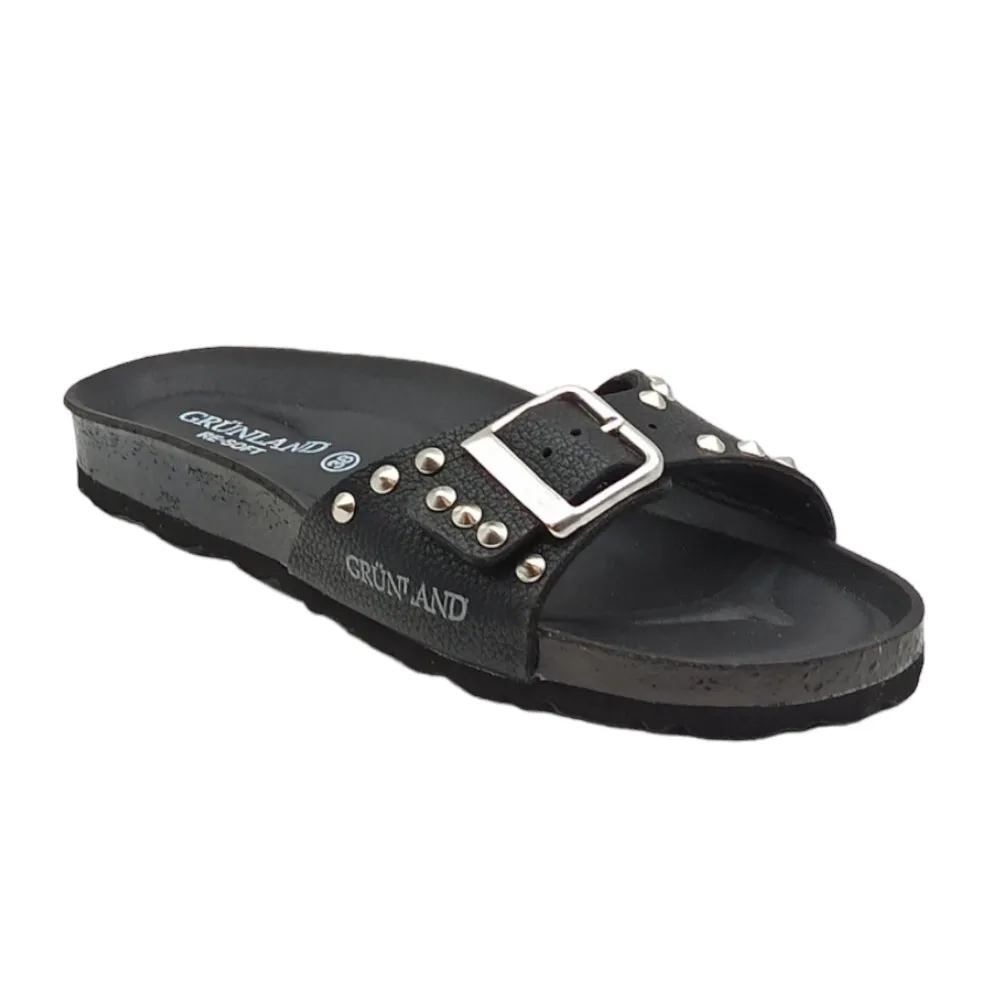 Ciabatta Donna Grunland SARA CB2601-70 BORCHIE Nero