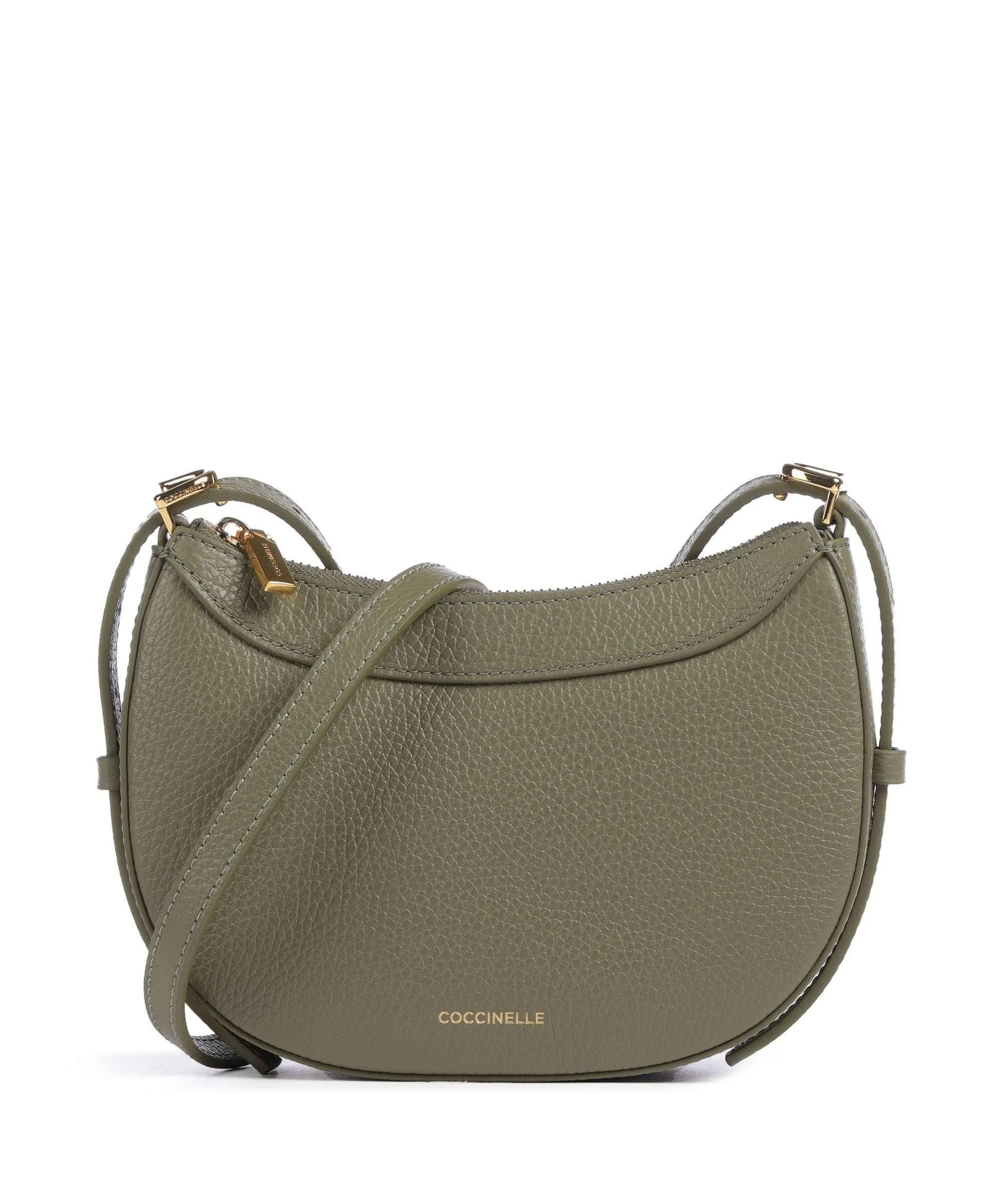  Coccinelle Whisper Borsa a tracolla pelle di vacchetta grana verde-oliva  