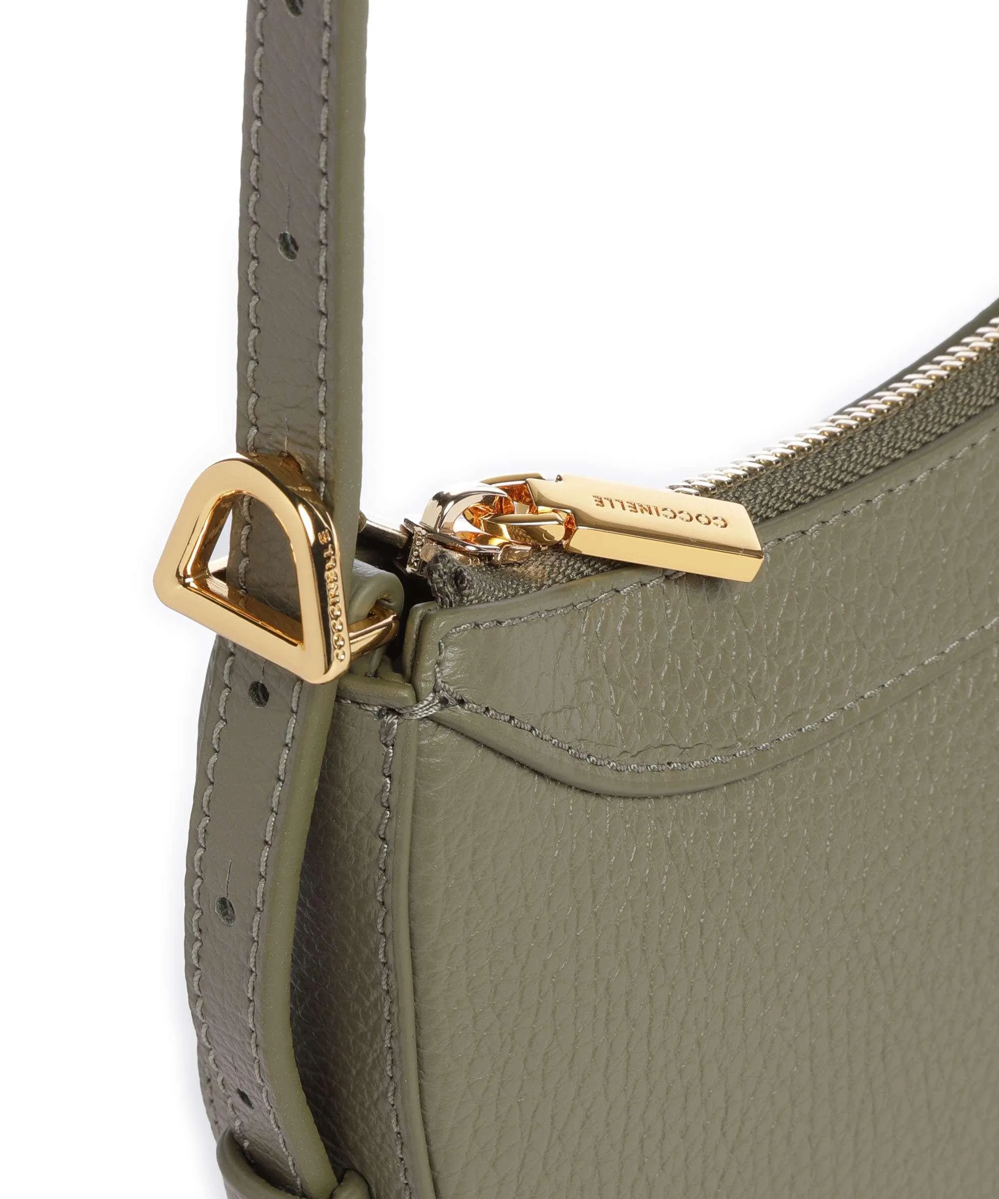  Coccinelle Whisper Borsa a tracolla pelle di vacchetta grana verde-oliva  