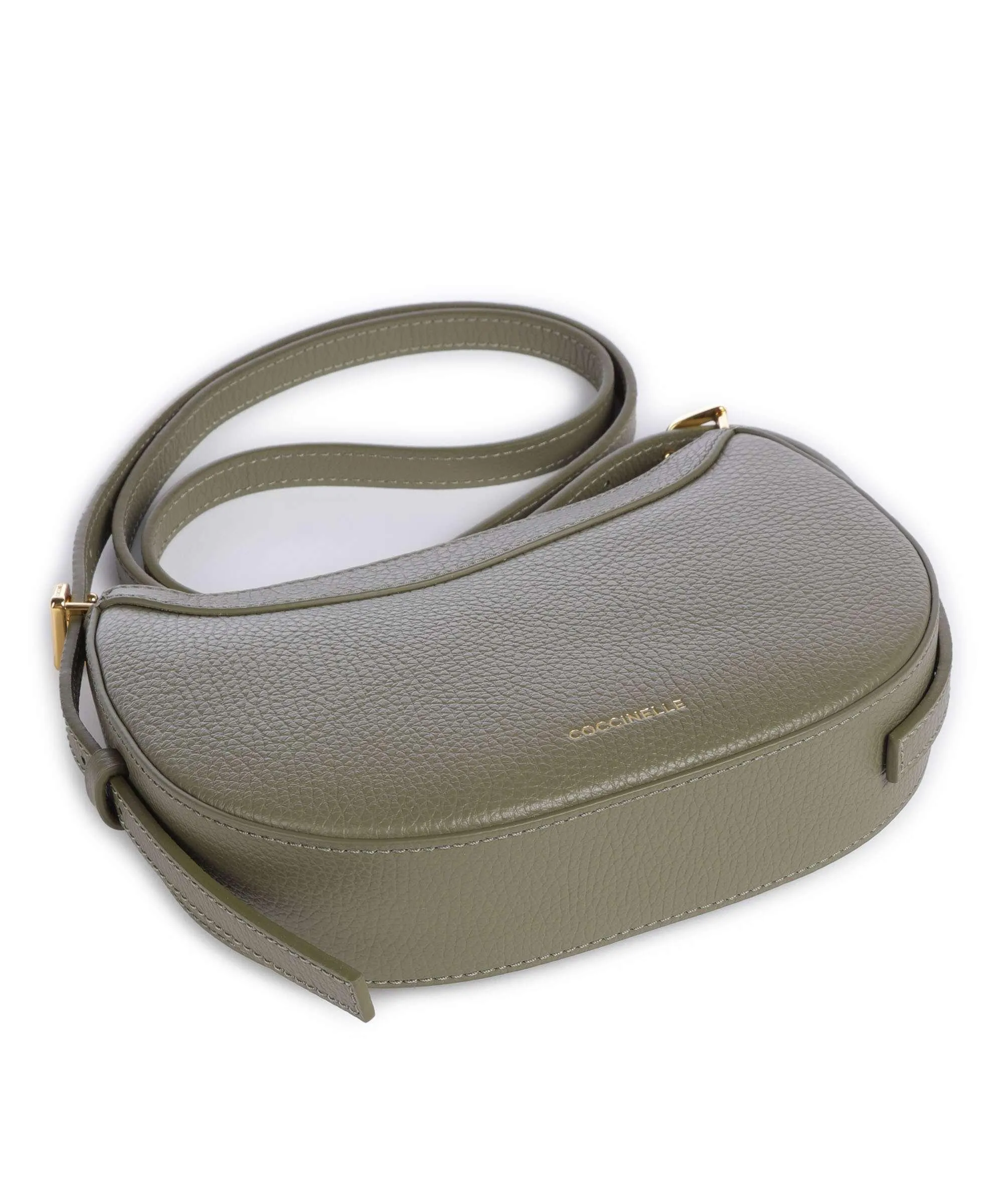  Coccinelle Whisper Borsa a tracolla pelle di vacchetta grana verde-oliva  