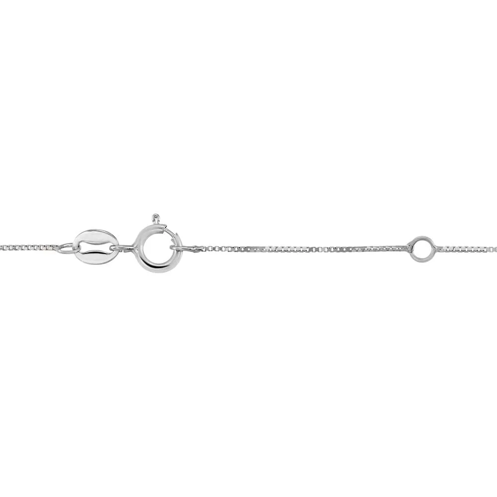 Collana Gabrielle Oro Bianco 375/1000 Maglia Veneziana Perla D'Acqua Dolce Bianco 40 + 2 cm 1413416