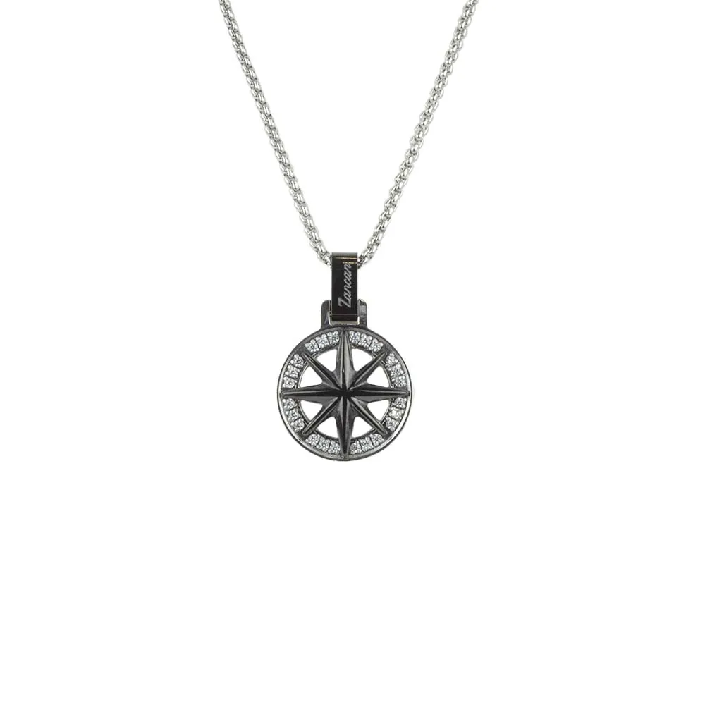 Collana Zancan in Acciaio con Rosa dei Venti – Hiteck – EHC156