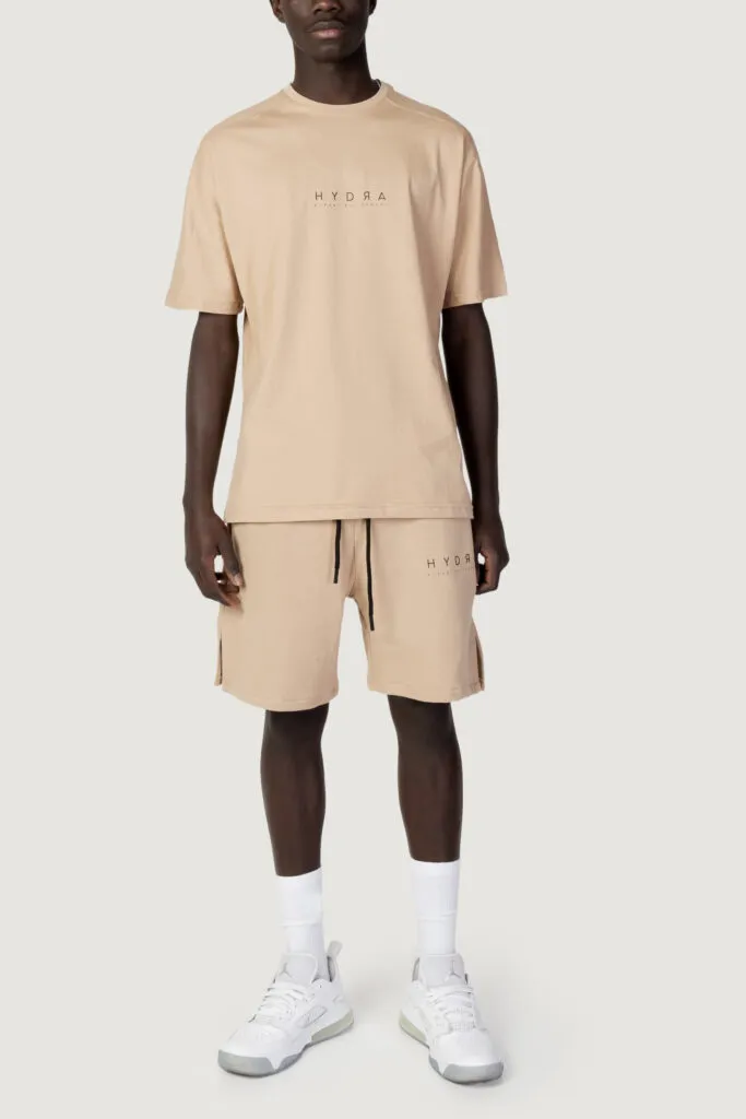 Completo corto tuta Hydra Clothing logo Beige