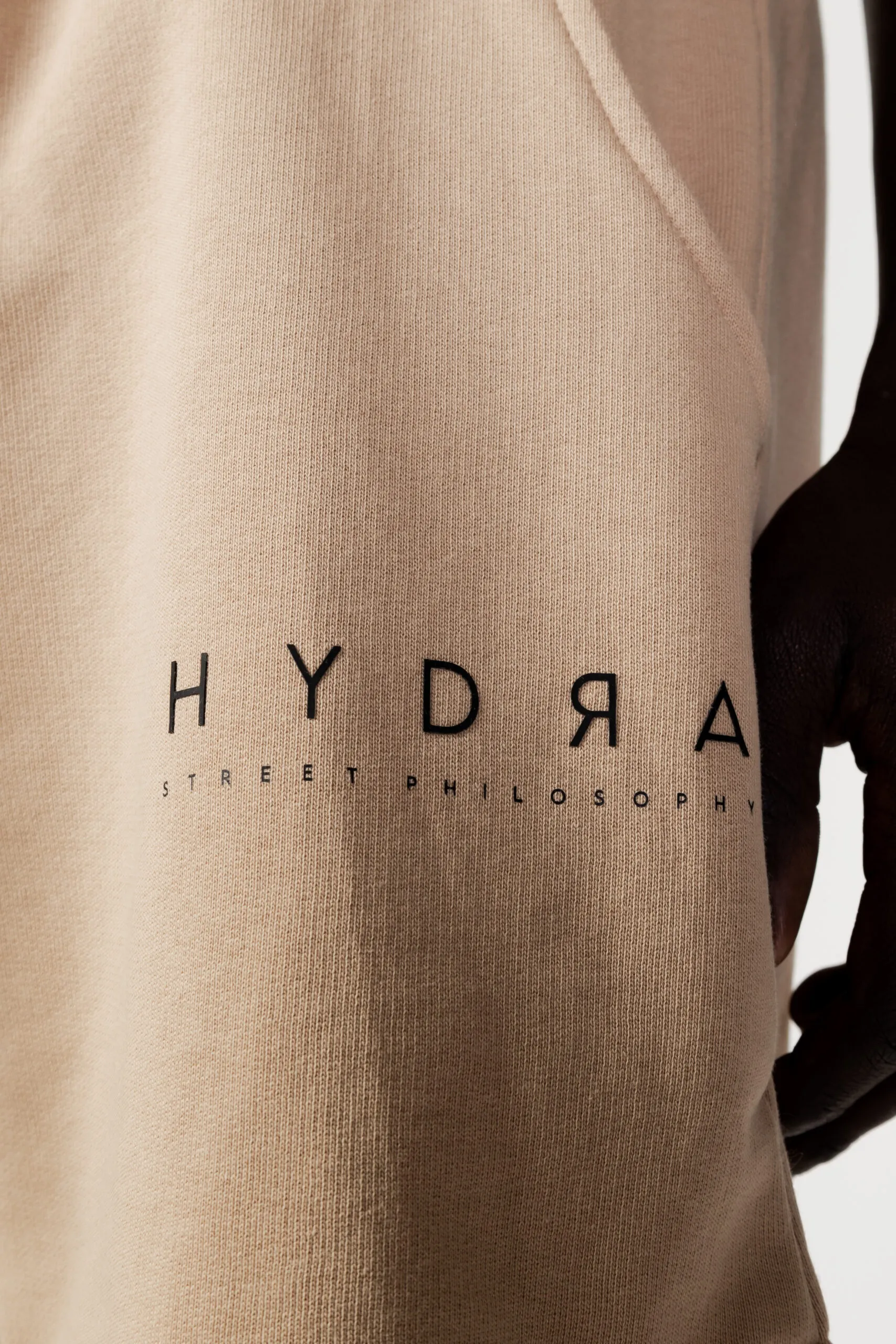 Completo corto tuta Hydra Clothing logo Beige