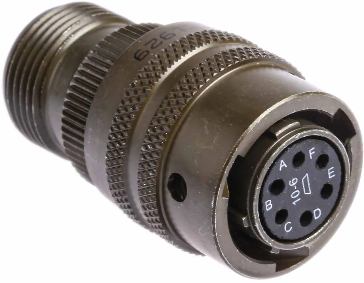 Connettore circolare MIL Maschio Amphenol Socapex, Ad angolo diritto, 6 poli, Femmina, Montaggio su cavo
