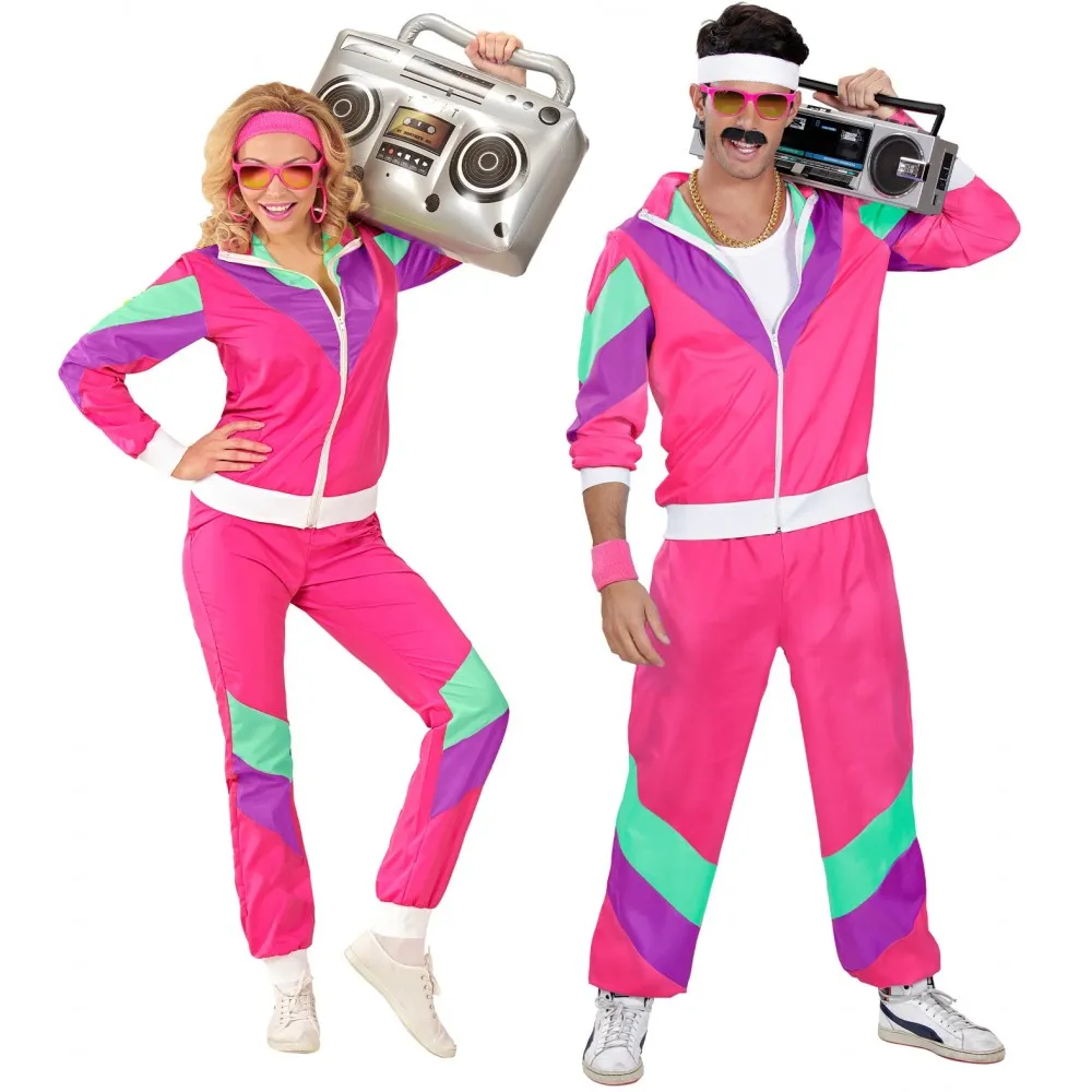 Costume Tuta Anni 80 Unisex per Feste a Tema, Taglia XXXL, Adulto