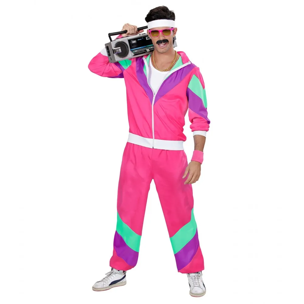 Costume Tuta Anni 80 Unisex per Feste a Tema, Taglia XXXL, Adulto