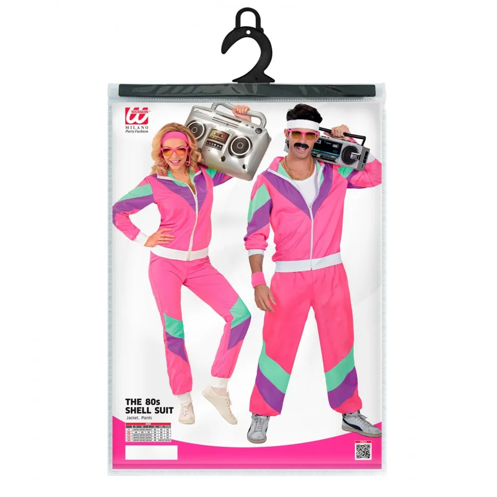 Costume Tuta Anni 80 Unisex per Feste a Tema, Taglia XXXL, Adulto