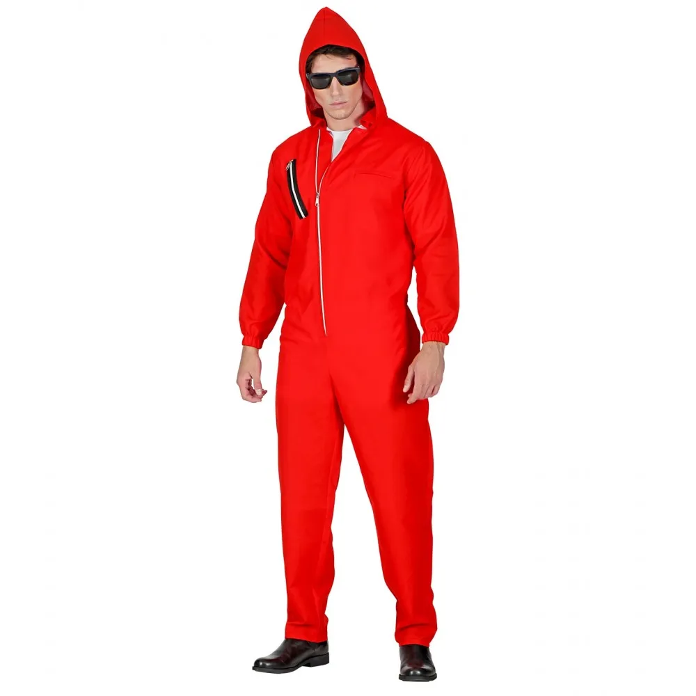Costume tuta rossa casa di carta Unisex  per Feste a Tema Taglia S, Adulto