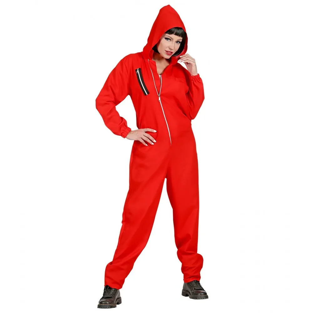 Costume tuta rossa casa di carta Unisex  per Feste a Tema Taglia S, Adulto