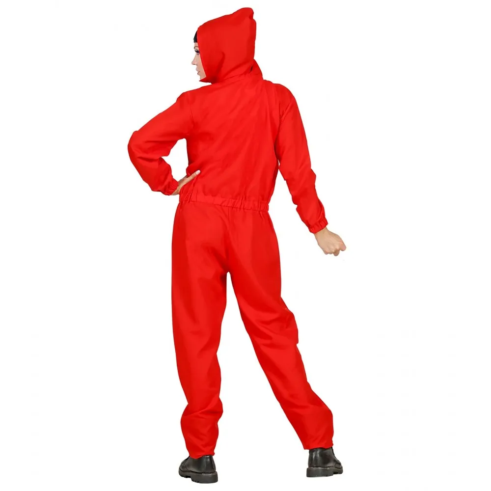 Costume tuta rossa casa di carta Unisex  per Feste a Tema Taglia S, Adulto