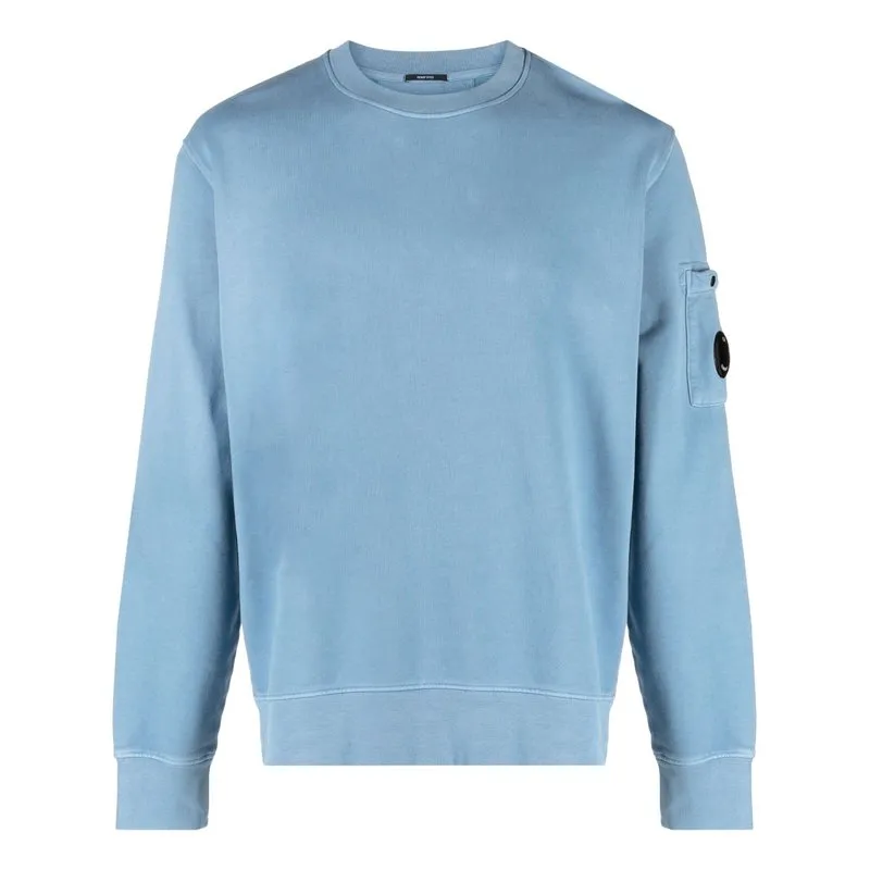 CP Company Felpa con lente diagonale in pile spazzolato e smerigliato