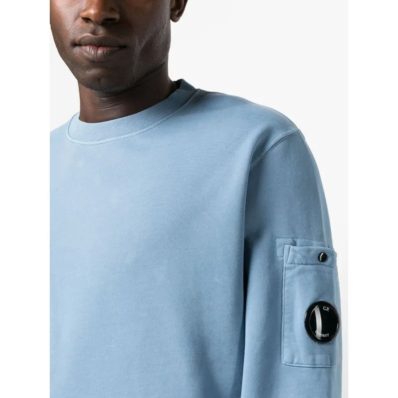 CP Company Felpa con lente diagonale in pile spazzolato e smerigliato