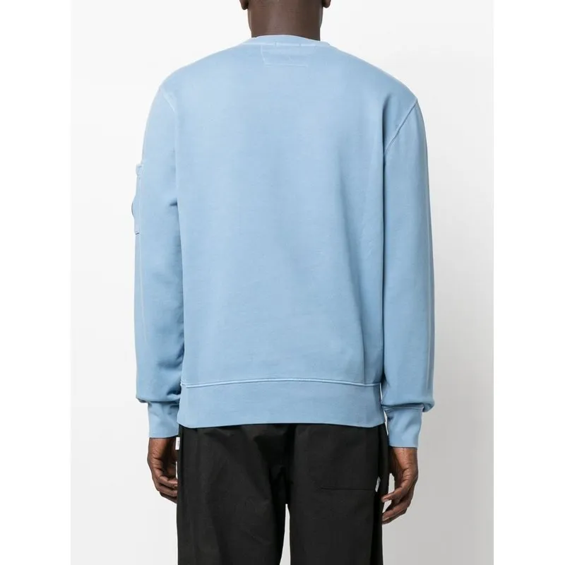 CP Company Felpa con lente diagonale in pile spazzolato e smerigliato