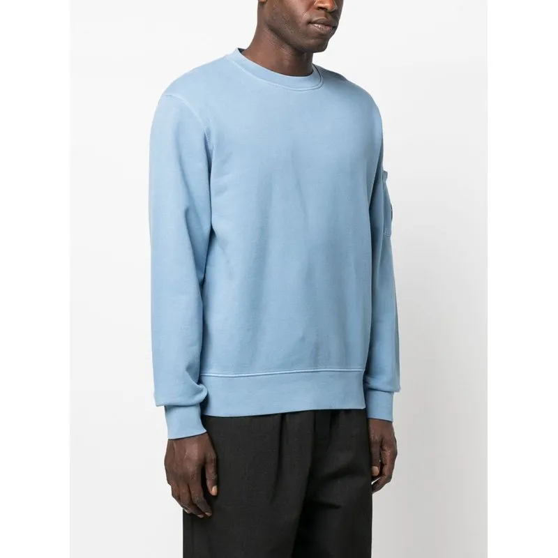 CP Company Felpa con lente diagonale in pile spazzolato e smerigliato