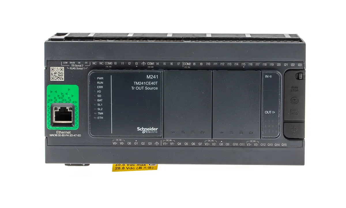 CPU PLC Schneider Electric Modicon M241, ingressi: 24, uscite: 16, 40 I/O, 24 V