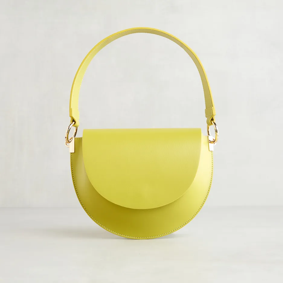 Crossbody in Pelle Lime