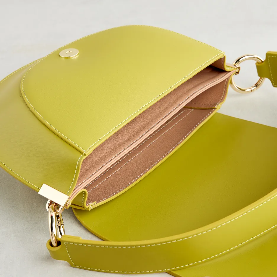 Crossbody in Pelle Lime