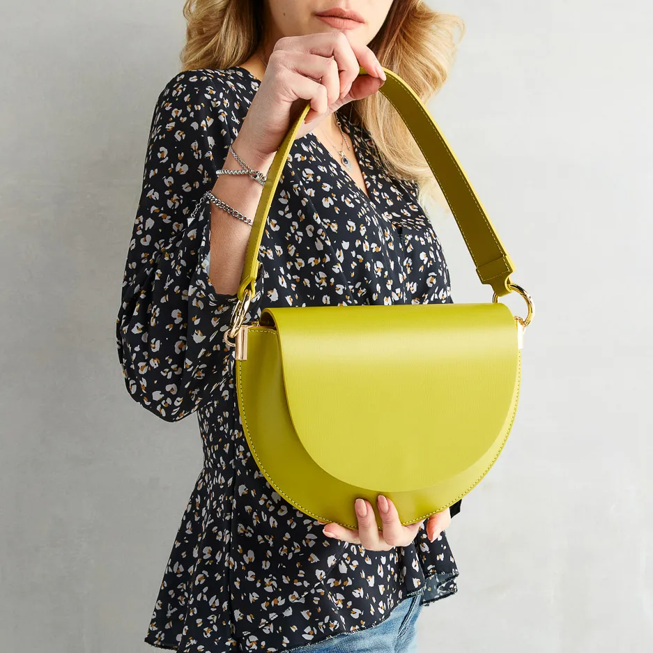 Crossbody in Pelle Lime