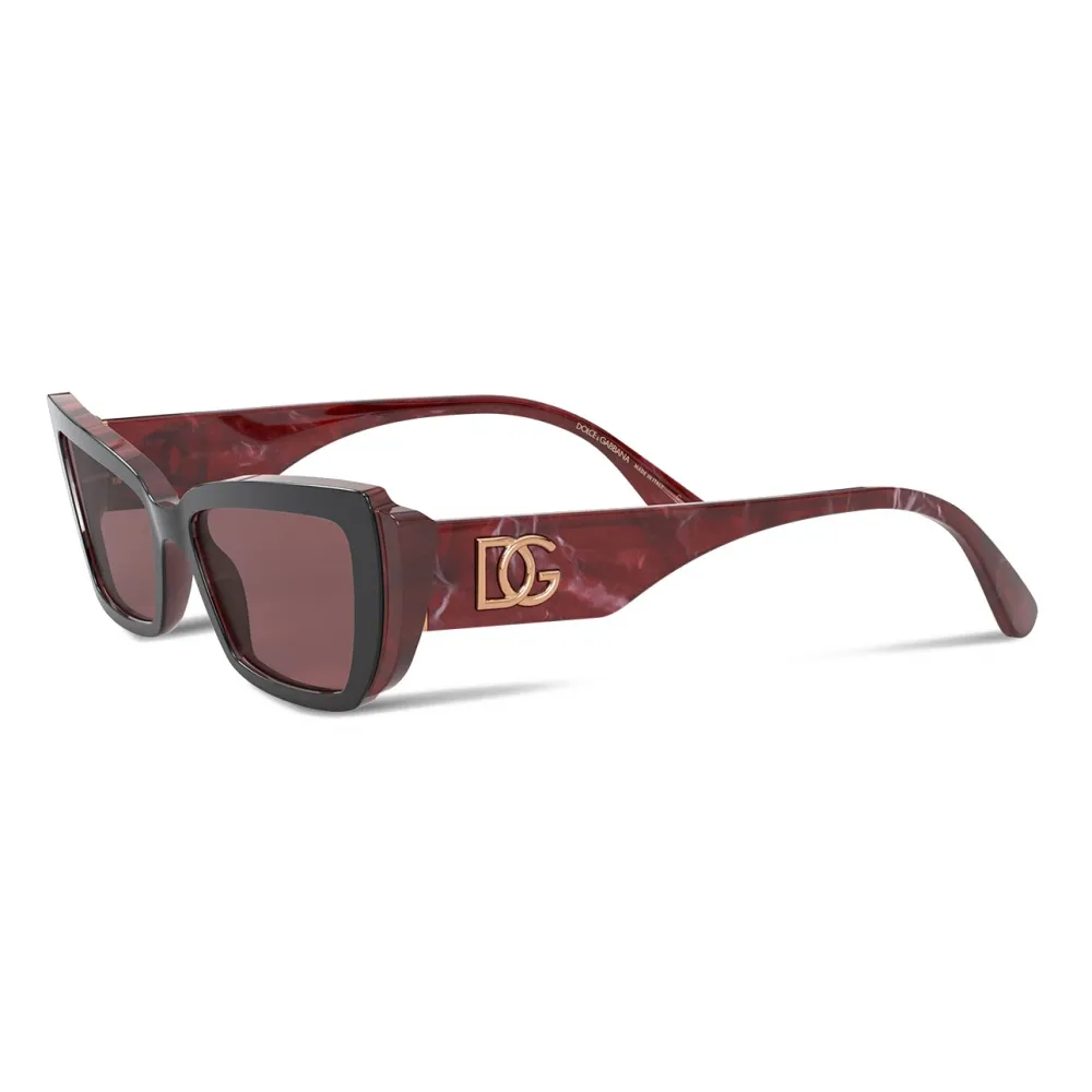 Dolce & Gabbana - Occhiale da Sole DG Monogram - Bordeaux - Dolce & Gabbana Eyewear
