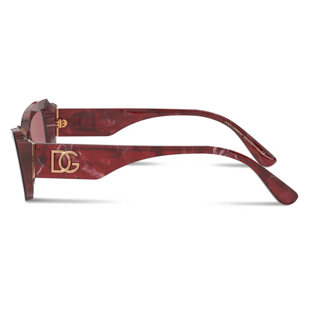 Dolce & Gabbana - Occhiale da Sole DG Monogram - Bordeaux - Dolce & Gabbana Eyewear