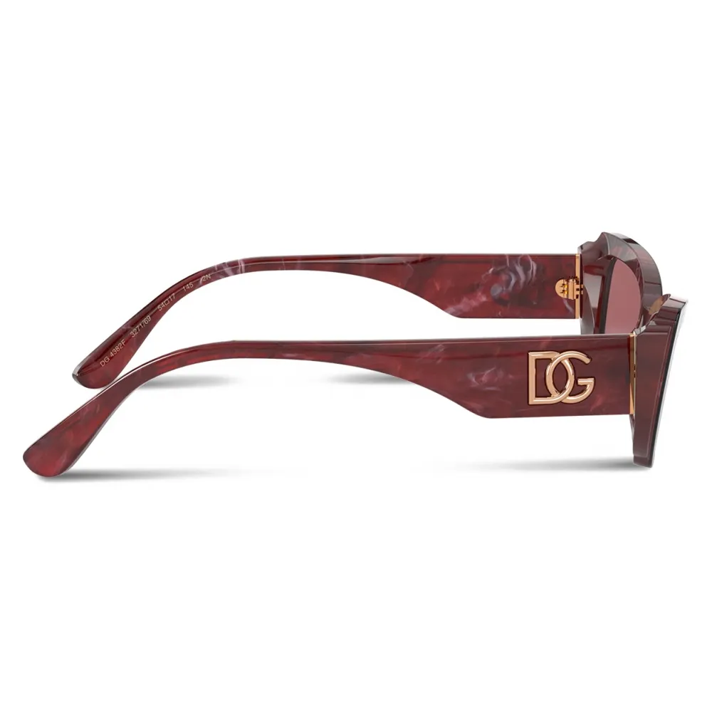 Dolce & Gabbana - Occhiale da Sole DG Monogram - Bordeaux - Dolce & Gabbana Eyewear