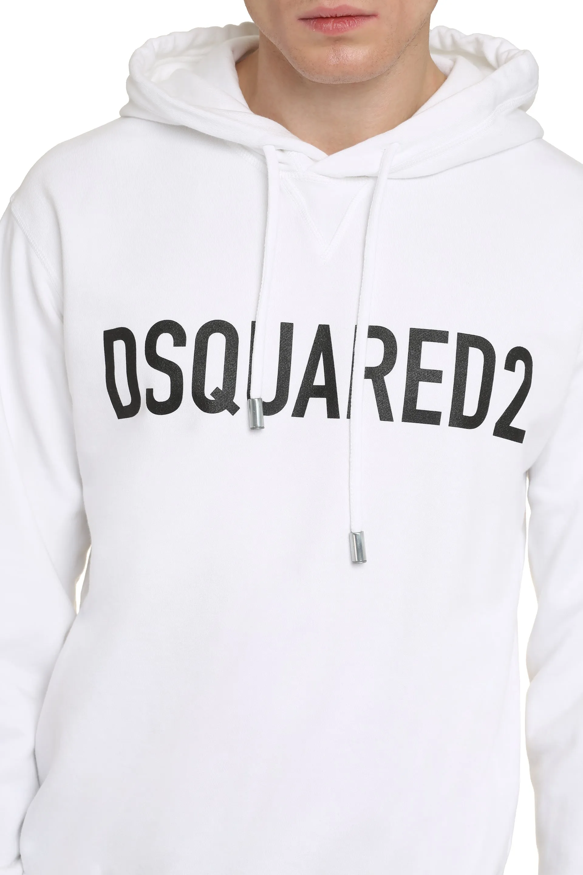 Dsquared2 Felpa in cotone con cappuccio