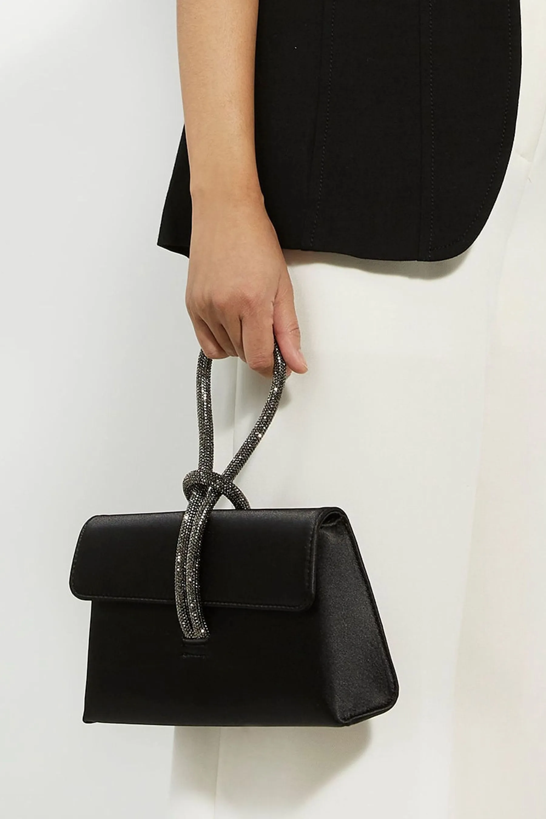 Dune London - Brynie - Borsa con manico di strass