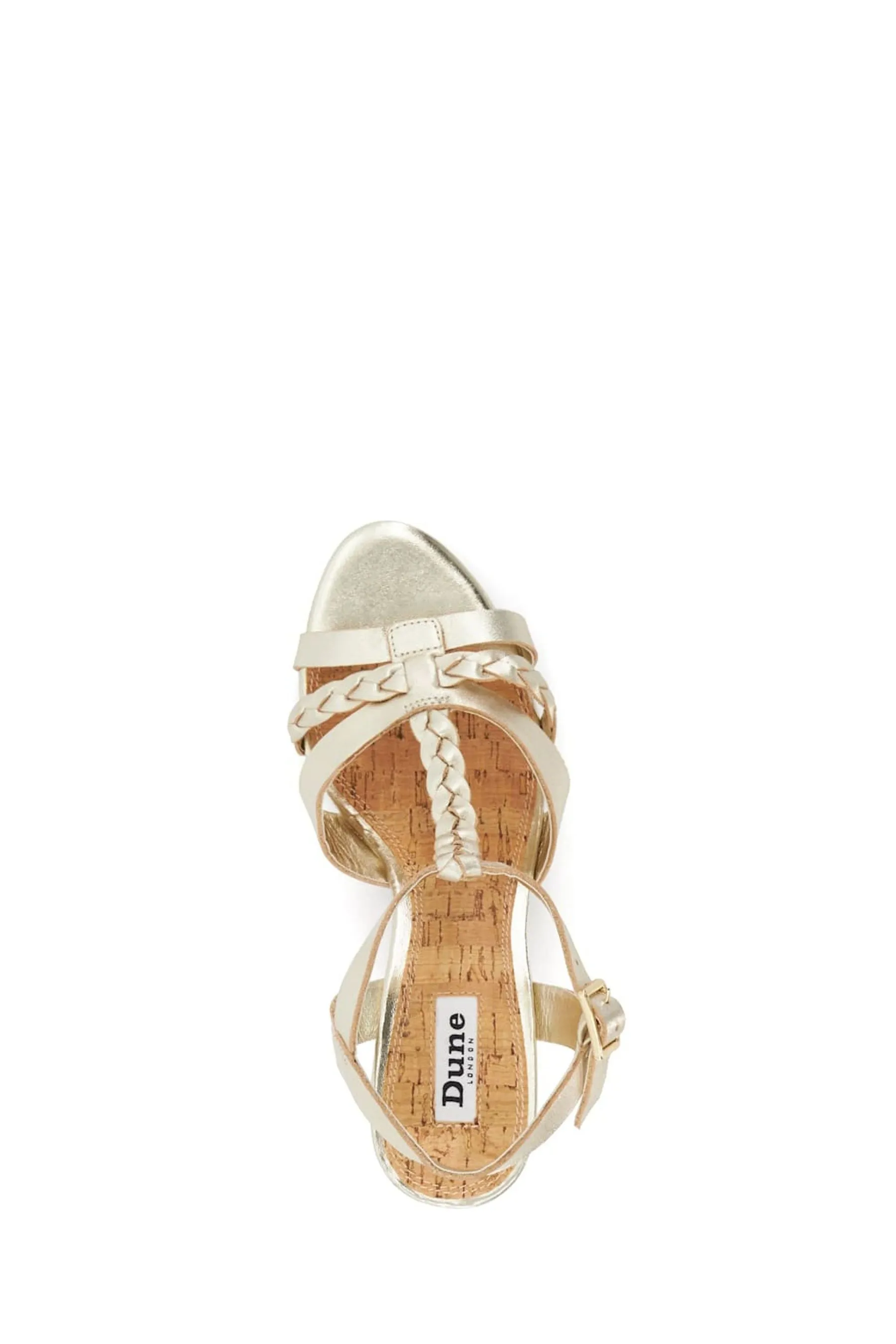 Dune London - Koali - Sandali intrecciata con zeppa e barretta a T    
