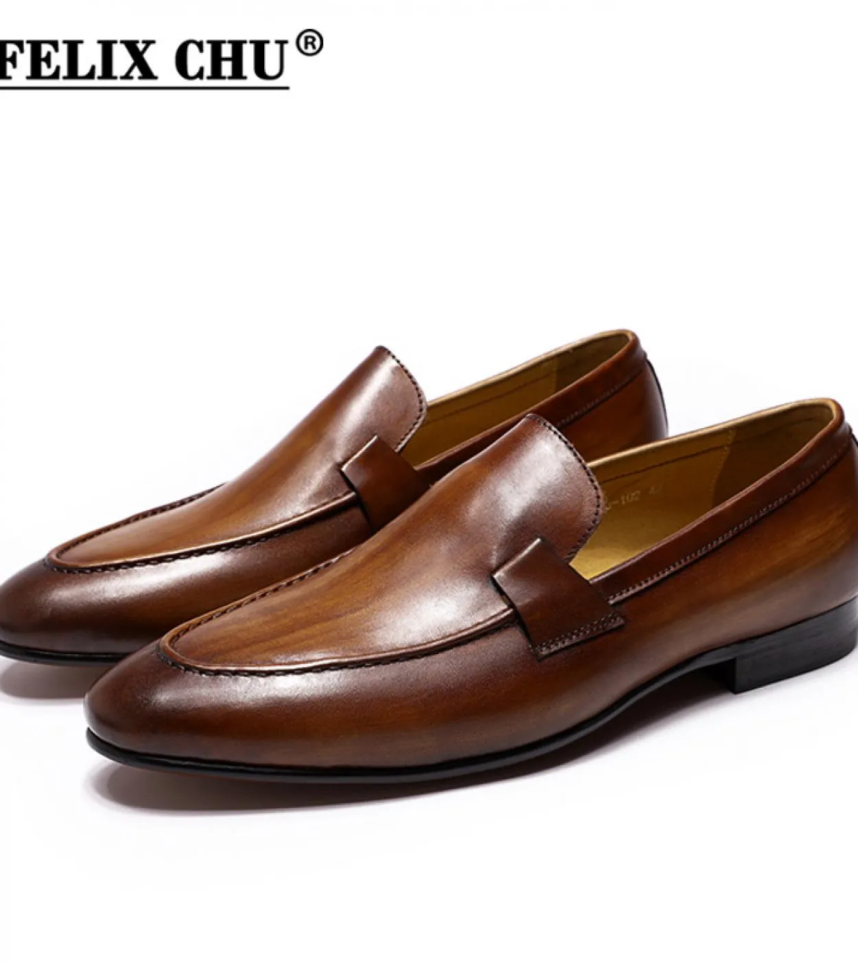 Felix Chu Designer Fashion Mocassini da uomo in pelle fatti a mano nero marrone scarpe da lavoro casual da uomo festa da uomo Fo