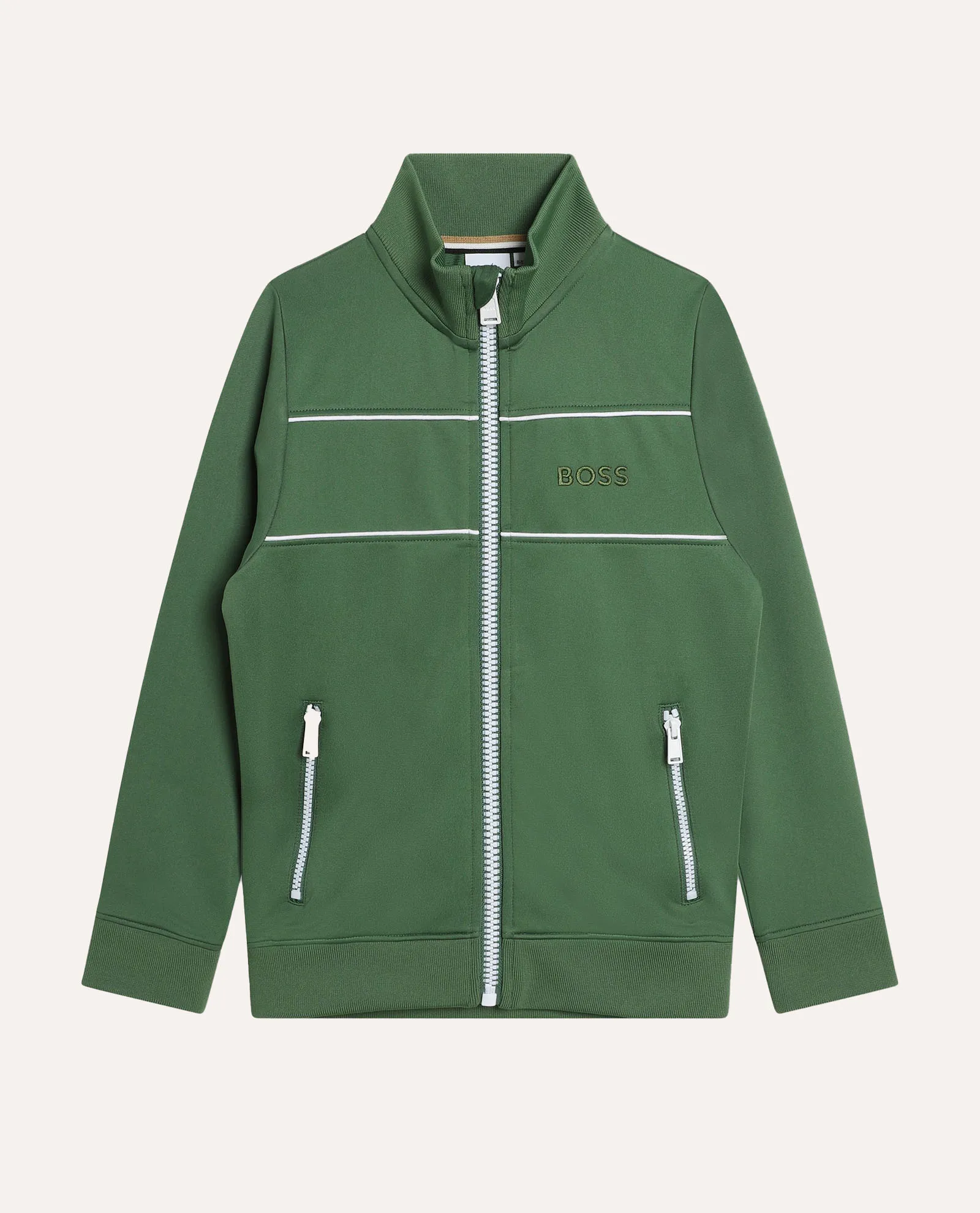 Felpa Boss per bambini con logo e fullzip