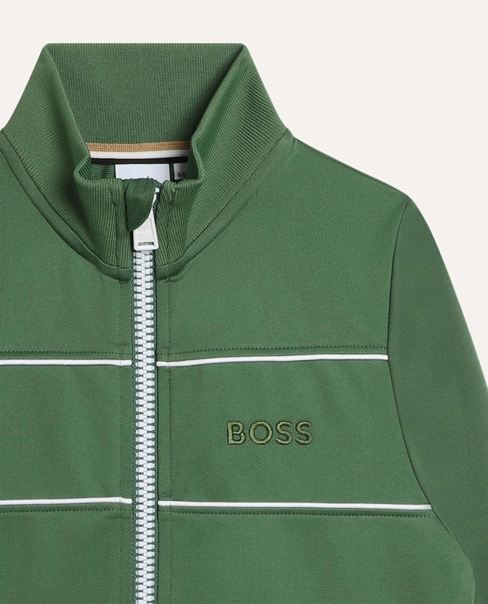 Felpa Boss per bambini con logo e fullzip