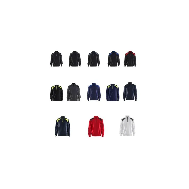 Felpa da Lavoro Blaklader 100% cotone mezza zip 335311581098L