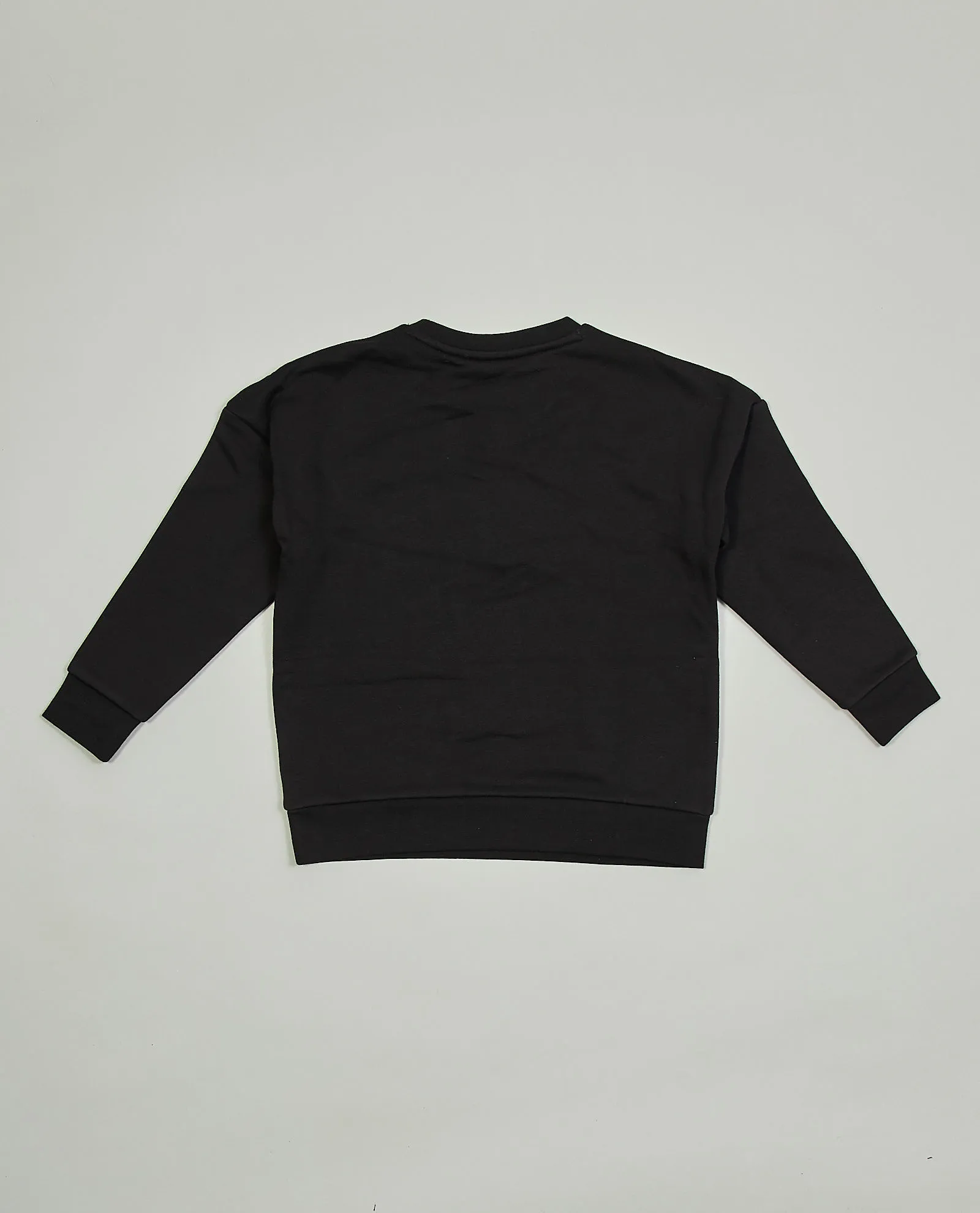 Felpa nera Boss per bambino in misto cotone