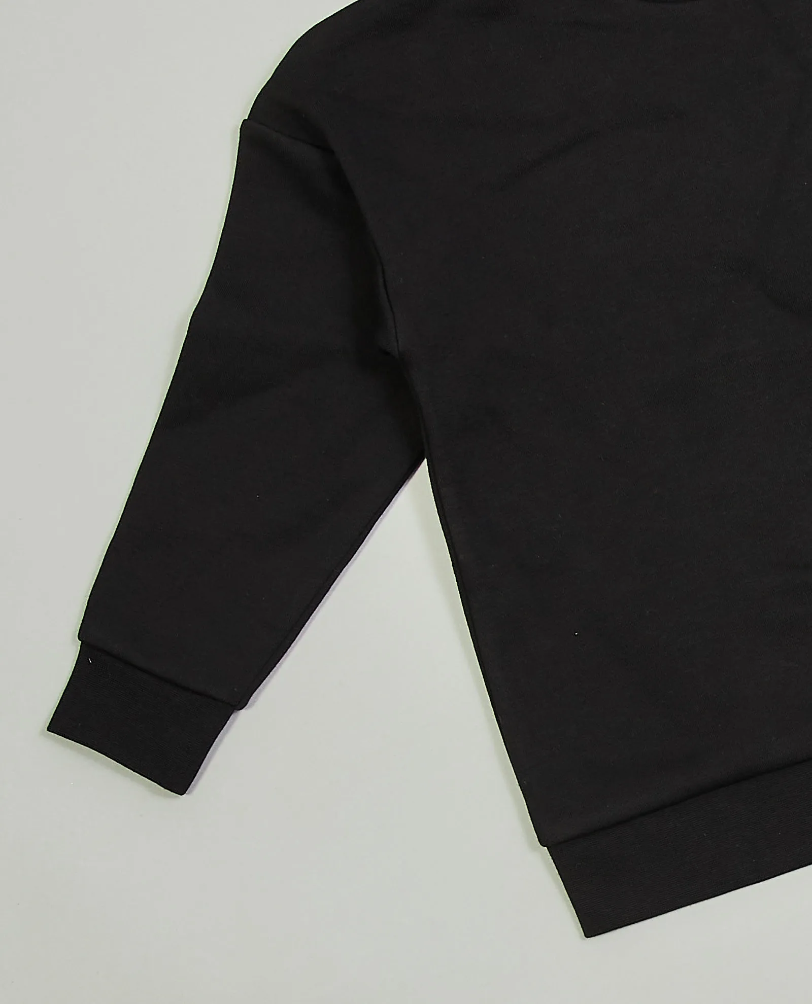 Felpa nera Boss per bambino in misto cotone