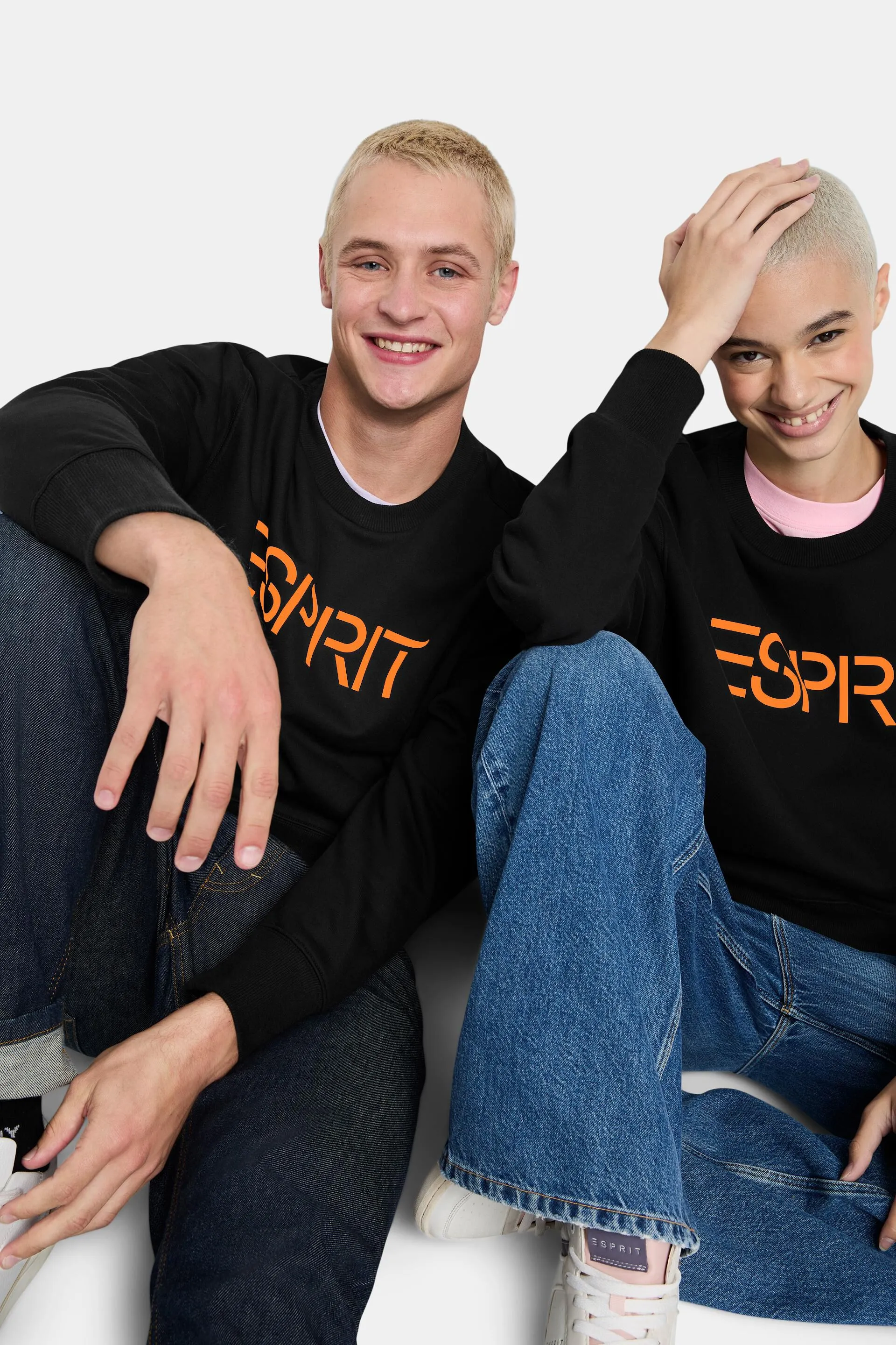 Felpa unisex con logo in pile di cotone